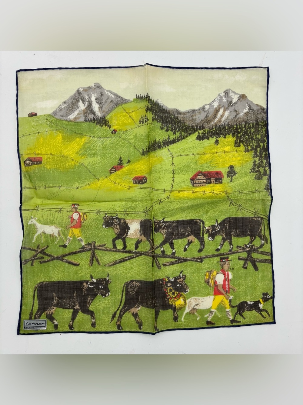 Vintage 60s Switzerland Lehner Handkerchiefs - Picture 7 of 11